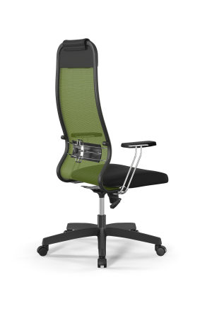 Кресло для руководителя Метта Sit 10 B1-111T - X2+UMF(X1) /Ub00/Wh00/T1bp-c(M09.B02.G15.W01) (Зеленый | Черный)