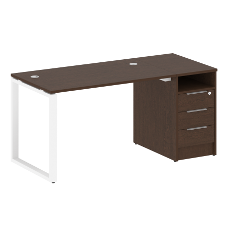 Рабочая станция Metal System Style БО.РС-СТП1.2 1612x750x750 (Венге Цаво/Белый металл)
