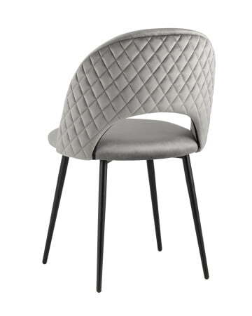 Стул Меган NEW велюр с ромбами серый (Стул Меган серый)