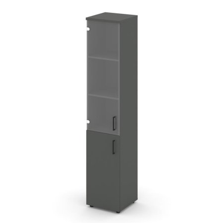 Шкаф высокий узкий SN.STU.E-102(L) (400х400х1982) (Антрацит/Прозрачный)