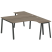 Рабочая станция криволинейная Metal System Style БА.РАС-СА-2.4 1600x2435x750 (Дуб Наварра/Серый металл)