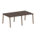 Стол для переговоров (2 столешницы) на А-образном м/к Metal System Style БА.ПРГ-2.1 2000x1235x750 (Дуб наварра/Серый металл)