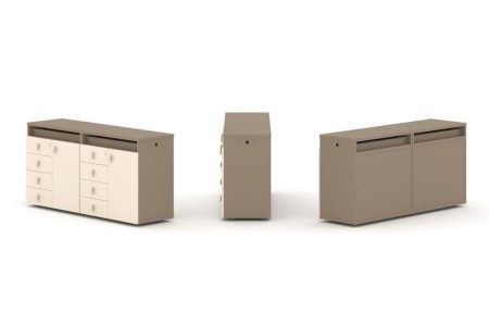 Тумба двойная + топ ES.NB.2T-2 (1500х410х750) (Латте/Сатин)