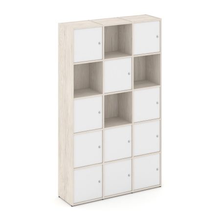 Стеллаж Locker Plus LK.K-009 1188x350x1983 (Денвер Светлый | Белый)