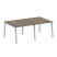Стол для переговоров (2 столешницы) на А-образном м/к Metal System Style БА.ПРГ-2.1 2000x1235x750 (Дуб наварра/Серый металл)