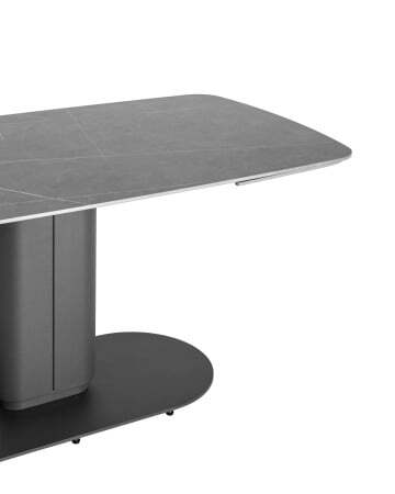 Стол обеденный Глория раскладной 170-250*90 керамика серая (Стол обеденный Глория черный)