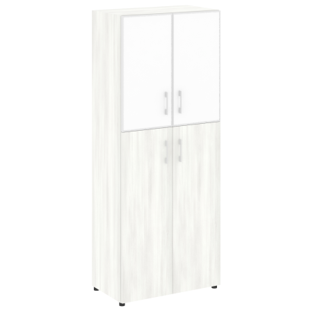 Шкаф для документов со стеклом белым LT.ST-1.7 R White (Снежная Патина)