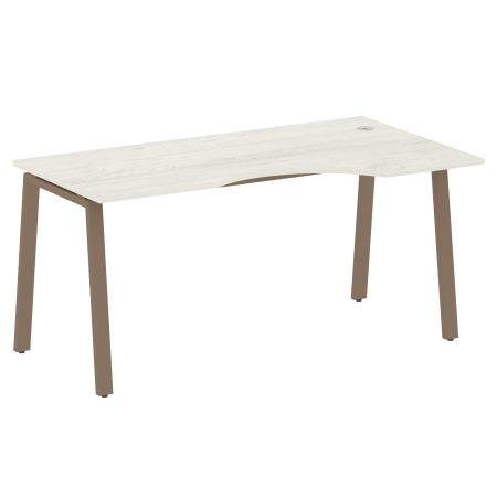 Стол криволинейный правый Metal System Style БА.СА-1 Пр 1600x900x750 (Дуб Наварра/Мокко металл)