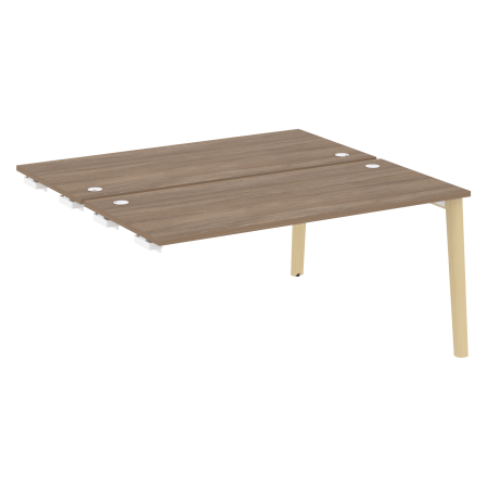 Стол-приставка двойной на деревянных опорах Onix Wood OW.D.SPR-4.7 1580x1475x750 (Дуб Аризона/Дуб Светлый)