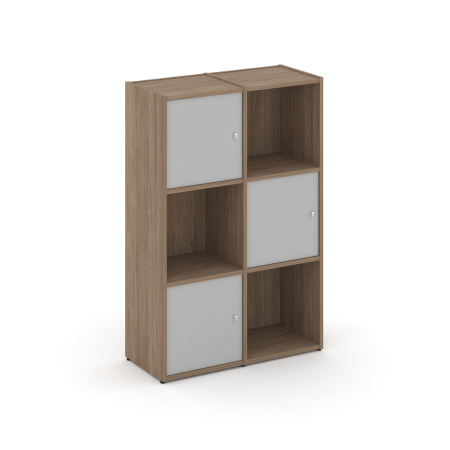 Стеллаж Locker Plus LK.K-002 798x350x1203 (Дуб Аризона | Серый)