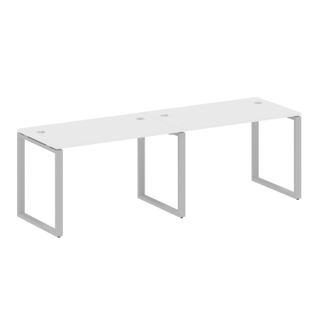 Рабочая станция Metal System Style БО.СМ-2.2 2400x720x750 (Белый/Серый металл)