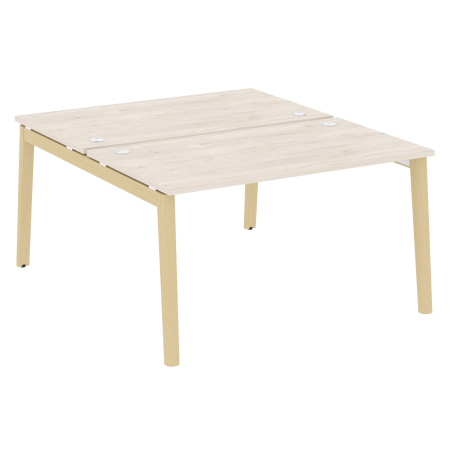 Рабочая станция на деревянных опорах Onix Wood OW.D.RS-2.3.8 1380x1635x750 (Дуб Аризона/Дуб Светлый)