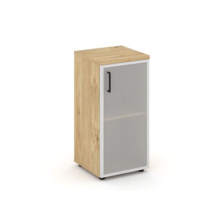 Шкаф низкий узкий SN.STU-303(R) (400х400х833) (Тиквуд Светлый/Сатин)