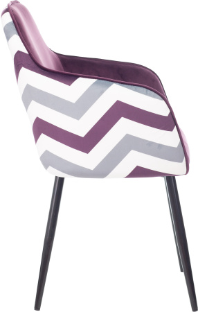 Кресло CH-380F сливовый Italia 23 зигзаг на ножках металл (Фиолетовый) Кресло CH-380F сливовый Italia 23 зигзаг на ножках металл (Фиолетовый)