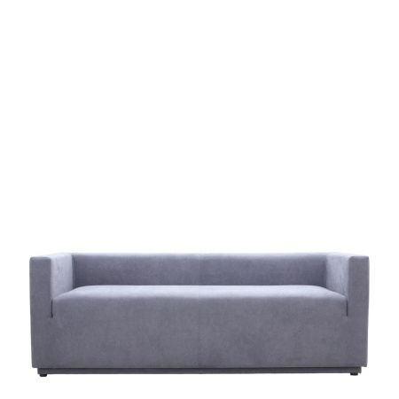 Диван офисный Аскот (М-27) 3-х местный с подлокотниками (Светло-серый)