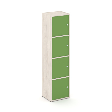 Стеллаж Locker Plus LK.K-004 408x350x1593 (Денвер Светлый | Зеленый)