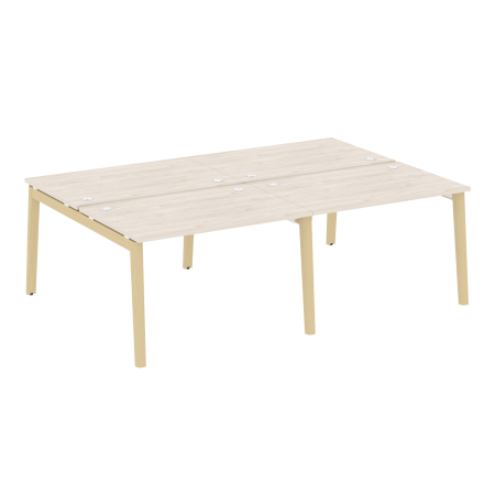 Рабочая станция на деревянных опорах Onix Wood OW.D.RS-4.2.8 2360x1635x750 (Дуб Аризона/Дуб Светлый)