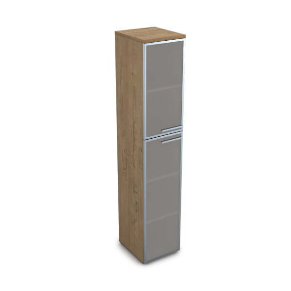 9ПП.005.17 Пенал высокий со стеклом (400x450x2045), правый (Teakwood) 9ПП.005.17 Пенал высокий со стеклом (400x450x2045), правый (Teakwood)
