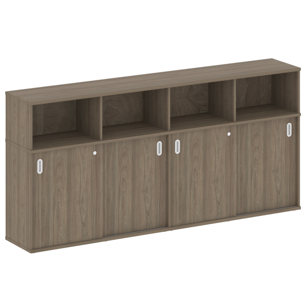 Шкаф-купе приставной Metal System Style Б.ШК-4 Т 2332x410x1098 (Вяз Благородный)