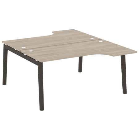 Рабочая станция на деревянных опорах Onix Wood OW.D.SA-1 1580x1995x750 (Дуб Аттик/Дуб Темный)