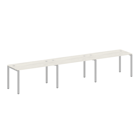 Рабочая станция на 3 раб. места Metal System Style БП.СМ-3.3 4200x720x750 (Дуб Наварра/Серый металл)