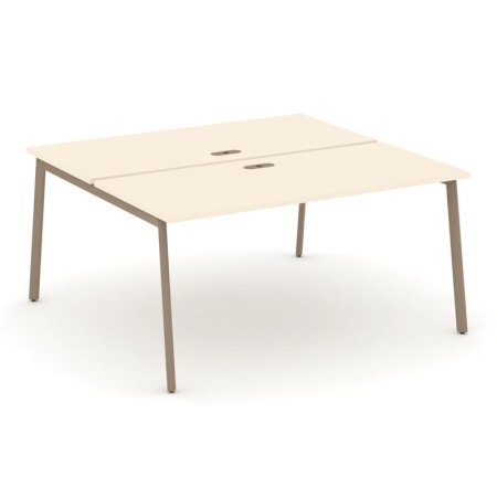 Рабочая станция 2 места ES.D.RS-2.4-LP (1580х1500х750) (Сатин/Металл Латте)