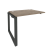 Наборный элемент рабочей станции на О-образном м/к Onix O.MO-1.NRS-1.8 980x800x750 (Тиквуд Темный/Белый Металл)