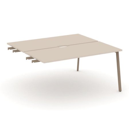 Двойной стол приставка к опорным тумбам ES.D.SPR-4-VP (1580х1500х750) (Капучино/Металл Латте)