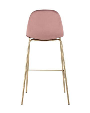 Стул барный Валенсия велюр пыльно-розовый золотые ножки (Стул барный Валенсия пыльно розовый)