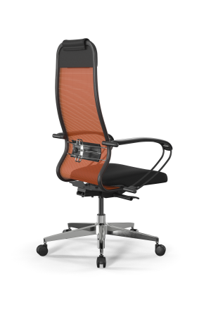 Кресло для руководителя Метта SynchroSit 10 B1-111K - X2+UMF(X1) /Ub00/Wh00/K1bL(M23.B22.G18.W03) (Черный | Оранжевый)