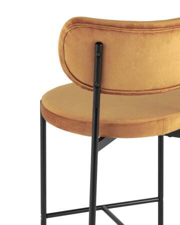 Стул полубарный Барбара велюр терракотовый (Стул полубарный Барбара терракотовый) Стул полубарный Барбара велюр терракотовый (Стул полубарный Барбара терракотовый)
