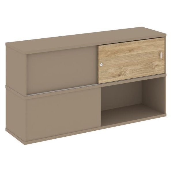 Надставка на 2 тумбы высокая ES.NV-6.1 (1500х410х795) (Латте/Тиквуд Светлый)