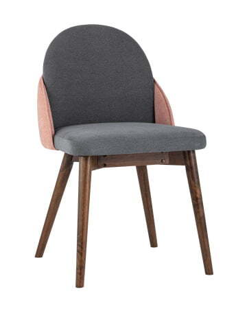 Стул HELGA темно-серый/коралловый 2 шт, (Стул HELGA темно-серый)