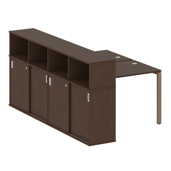 Рабочая станция с опорным шкафом-купе Metal System Style БП.РС-СШК-4.1 1410x2332x1098 (Венге Цаво/Мокко металл) Рабочая станция с опорным шкафом-купе Metal System Style БП.РС-СШК-4.1 1410x2332x1098 (Венге Цаво/Мокко металл)