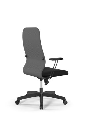 Кресло для руководителя Метта Sit 8 B2-10T - UMF(X1) /Uh02/Wh00/T1bp-b(M09.B02.G15.W01) (Светло-серый | Черный)
