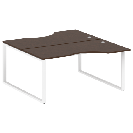 Рабочая станция криволинейная Metal System Style БО.РАС-СА-2.1 1600x1835x750 (Венге Цаво/Белый металл)