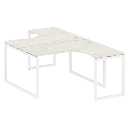 Рабочая станция криволинейная Metal System Style БО.РАС-СА-2.3 1400x2435x750 (Акация/Антрацит металл)