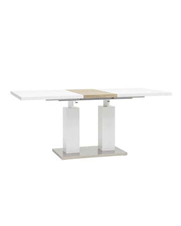 Стол обеденный Сиэтл раскладной 140-180*90 глянцевый белый (Стол обеденный Сиэтл белый)