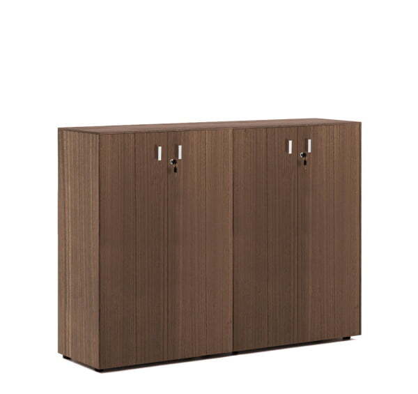 EXE Шкаф средний на 4 двери H120 (Орех/Хром) EXE Шкаф средний на 4 двери H120 (Орех/Хром)