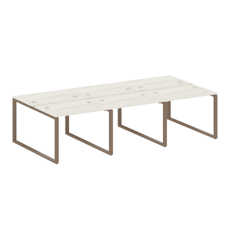 Рабочая станция Metal System Style БО.СМ-6.1 3000x1475x750 (Дуб Наварра/Мокко металл)