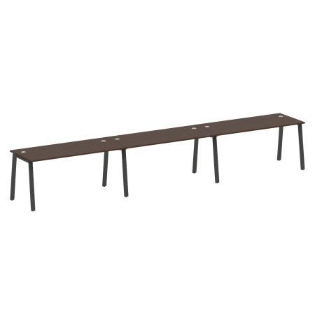 Рабочая станция на 3 рабочих места на А-образном м/к Metal System Style БА.СМ-3.4 4800x720x750 (Венге Цаво/Антрацит металл)