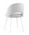 Стул Меган велюр светло-серый белые ножки (Стул Меган светло-серый)