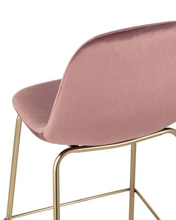 Стул полубарный Валенсия велюр розовый золотые ножки (Стул полубарный Валенсия розовый)