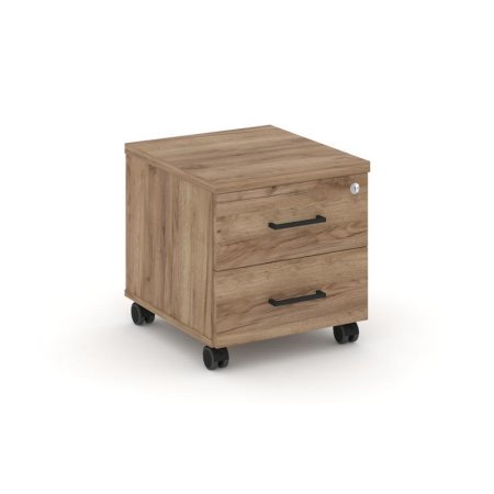 Тумба мобильная 2 ящика стандартные колеса SN.TM-001 (416х460х437) (Дуб Табак)