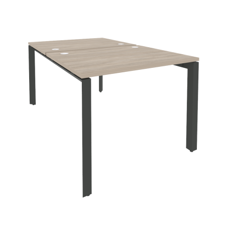 Рабочая станция на П-образном м/к Onix O.MP-D.RS-2.1.8 980x1635x750 (Дуб Аттик/Черный металл)