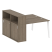 Рабочая станция с шкафом-купе на А-образном м/к Metal System Style БА.РС-СШК-2.2 Т 1610x1475x1098 (Дуб наварра/Серый металл)