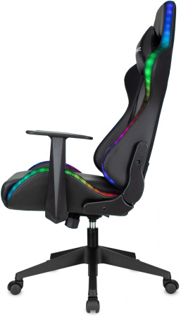 Кресло игровое Zombie GAME RGB черный эко.кожа/ткань крестов. пластик (Черный) Кресло игровое Zombie GAME RGB черный эко.кожа/ткань крестов. пластик (Черный)