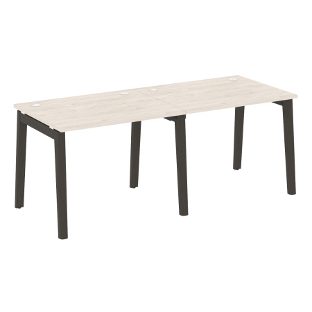 Рабочая станция на деревянных опорах Onix Wood OW.RS-2.1.8 1960x800x750 (Денвер Светлый/Дуб Темный)