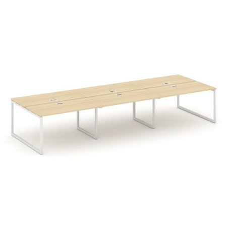 Рабочая станция 2-х сторонняя SN-4O.DRS-072 (3540х1432х750) (Акация Лорка/Металл Белый)