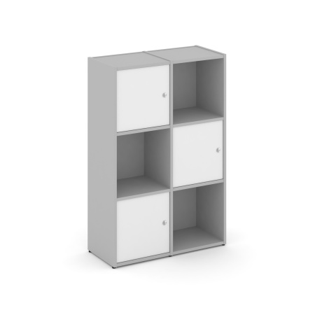 Стеллаж Locker Plus LK.K-002 798x350x1203 (Серый | Белый)
